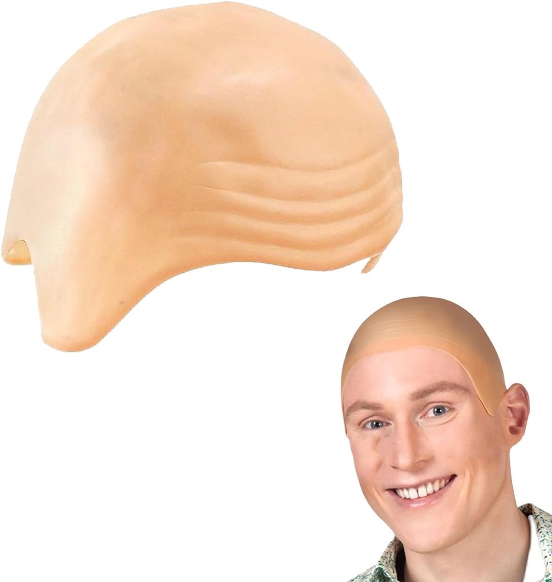 Grappige Latex Bald Cap voor Kostuum, Perfect voor Gru Outfit en Feestjes, Silicone Hoofdbedekking voor Volwassenen