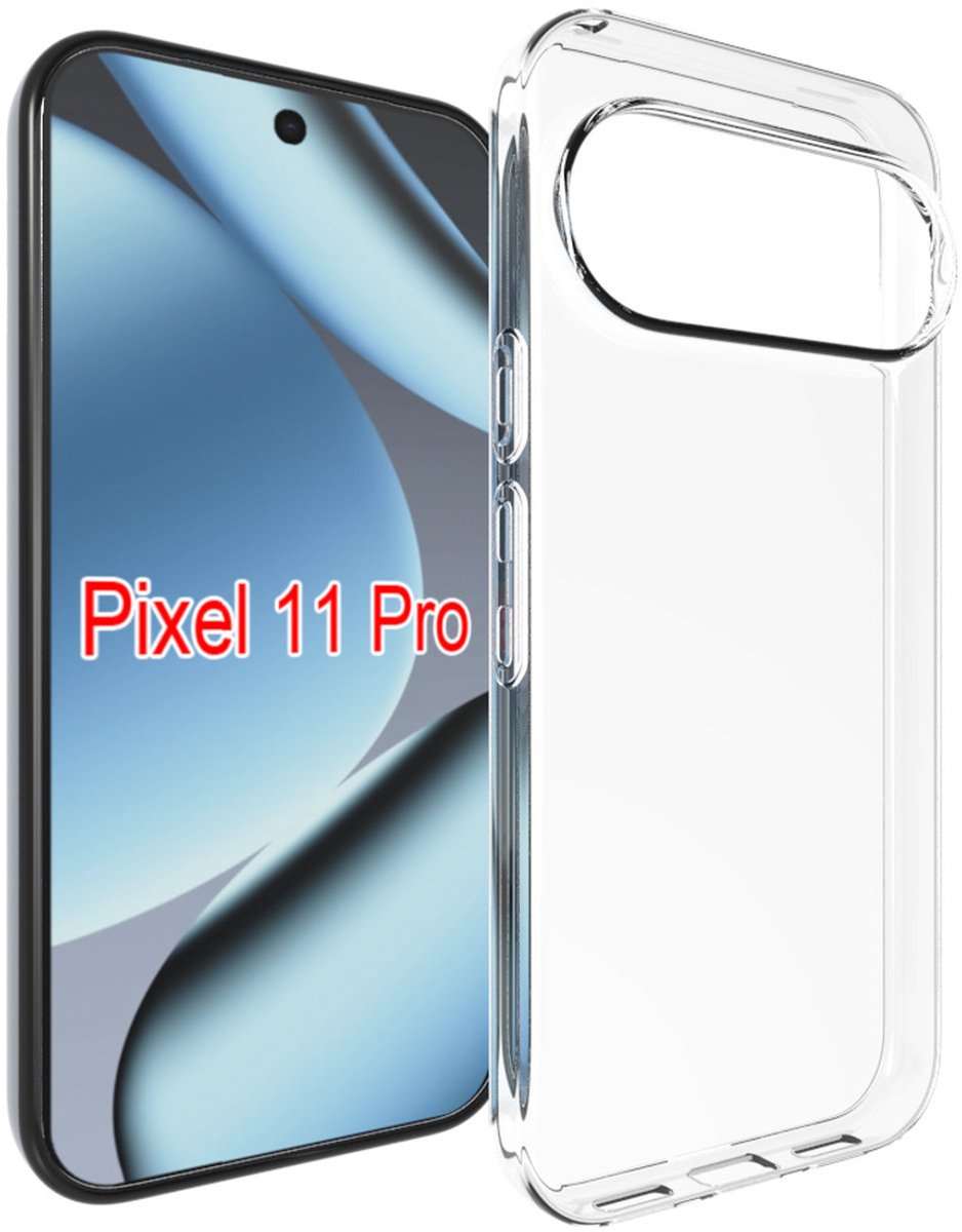 MobyDefend Hoesje - Geschikt voor Google Pixel 11 Pro - Transparante TPU Backcover - Volledig Doorzichtig