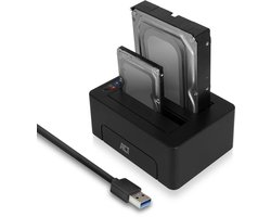 SnelShoppen - Dual HDD Docking Station USB 3.0 voor 2,5""/3,5"" SATA HDD/SSD, Ondersteunt Offline Klonen en Back-Up Functie - AC1504