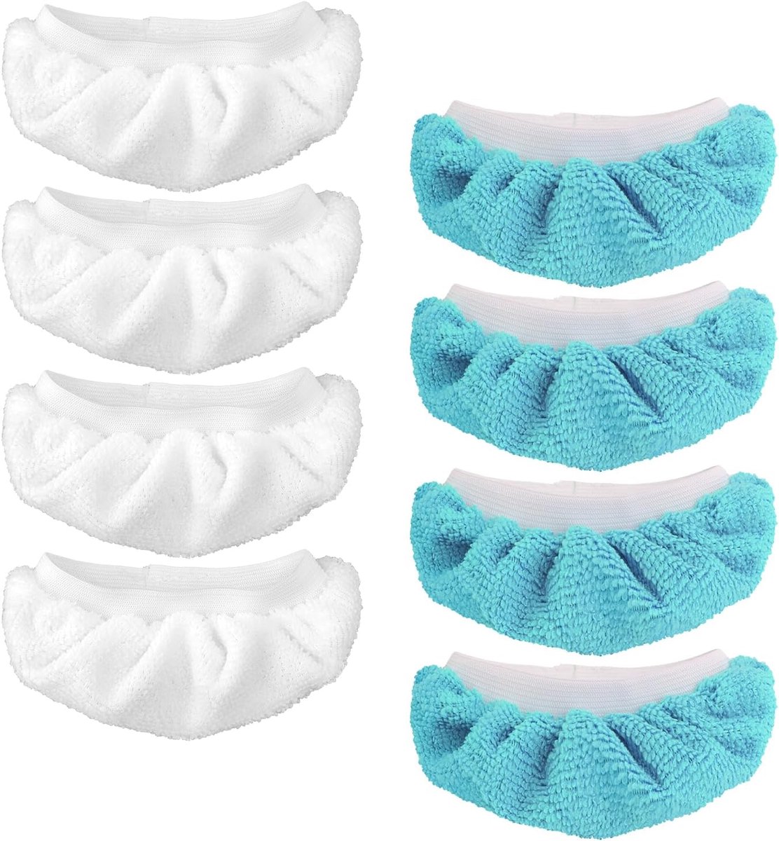 SnelShoppen - 8 Stuks Stoomreiniger Pads voor Handheld Stoomreinigers, Microvezeldoeken Vervangaccessoires, Wasbare Kleurvarianten voor Diverse Stoomr