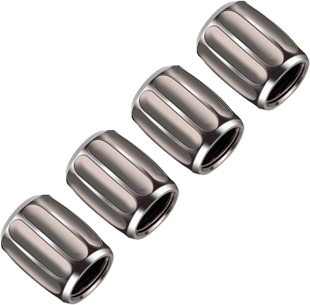 Antidiefstalventieldoppen - 4-pack met inbussleutel - aluminiumlegering - bescherming tegen diefstal voor auto en motor - ShopVlot