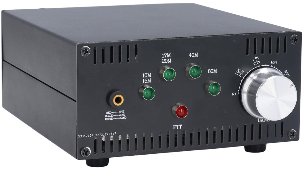 SnelShoppen - Draagbare Shortwave Versterker 80-120W Output, Frequentiebereik 2MHz-30MHz, Aluminium Legering Behuizing met Ingebouwde Ventilator voor