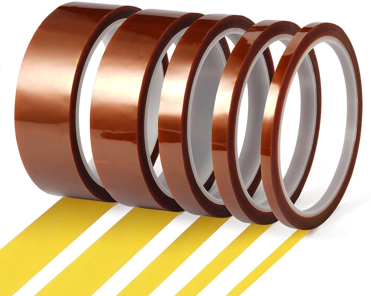 Hittebestendige tape 5 rollen - Sterke warmtetape 5/8/12/25/30 mm - Geen lijmresten - Ideaal voor sublimatie - ShopVlot