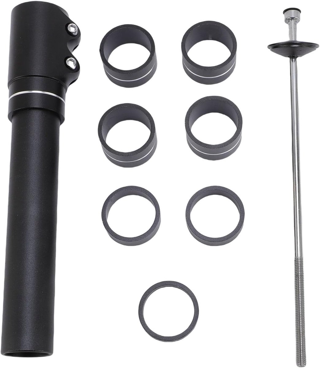 SnelShoppen - Bediffer Stem Extender Aluminium Handlebar Extender voor Mountainbike 210Mm Hoogte Verstelbaar, Duurzaam, Antislip Grip, Ideaal voor Fie