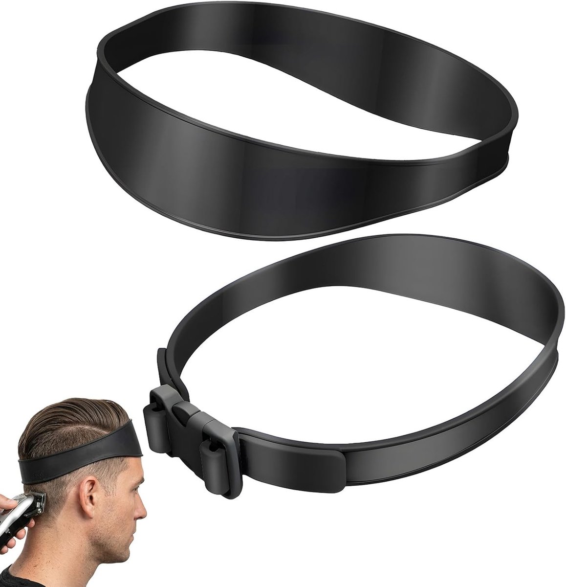 Haar snijband 2 Stuks - Verstelbaar haar sjabloon - Voor mannen en kinderen - Ideaal voor zelfkapsels - ShopVlot