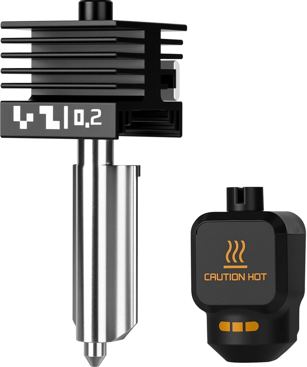 SnelShoppen - P2S Hoge Snelheid Geïntegreerde Snelle Verwisselbare Hotend, 0.2mm Verstevigde Stalen Spuitmond voor Hoge Temperatuur Extruder Hot End V