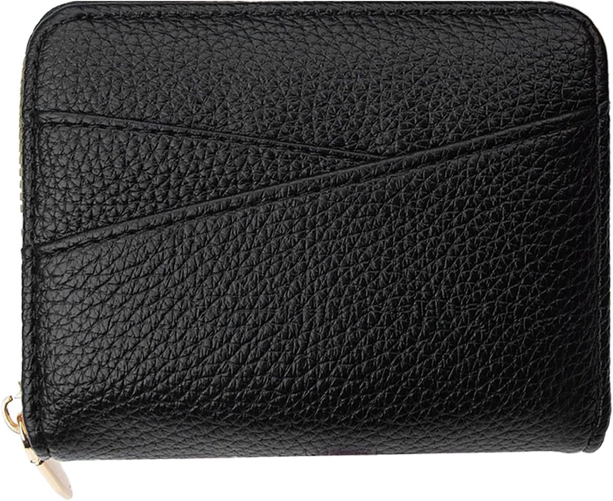 Mini Coin Purse, Soft Leather, Small Coin Pocket with Zip, Card Pocket with 11 Card Slots and Coin Storage - ShopVlot
