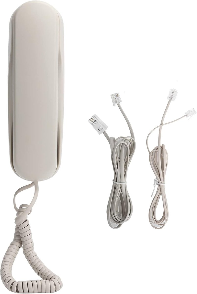 SnelShoppen - Mini Bureau Telefoon, Wandtelefoon met Anti-interactie Systeem, Duurzaam ABS Materiaal, Ideaal voor Thuis, Kantoor, Hotel