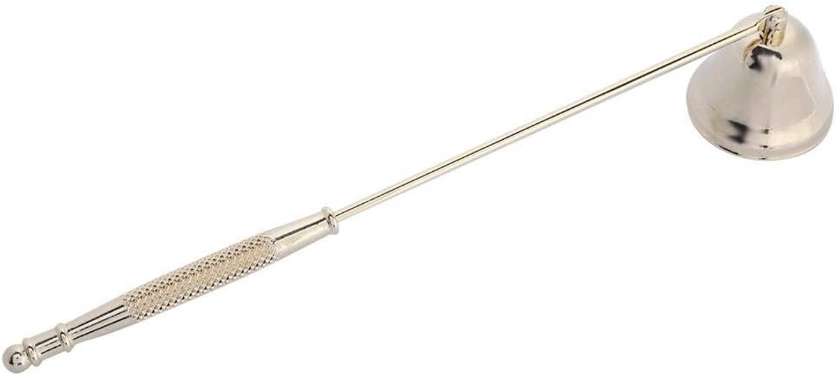 SnelShoppen - 1 Stuk Kaarsenstandaard Kaarsenlont Trimmer Rvs Lange Handgreep Klokvormige Kaarsenblusser Tool - Ideaal voor Feest, Thuis en Tuin