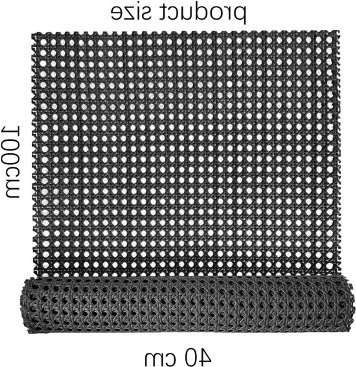 Geweven Rattan Rol voor Meubelprojecten, 40 x 100 cm, Zwart, Perfect voor Caning en Decoratie, Duurzaam en Stijlvol
