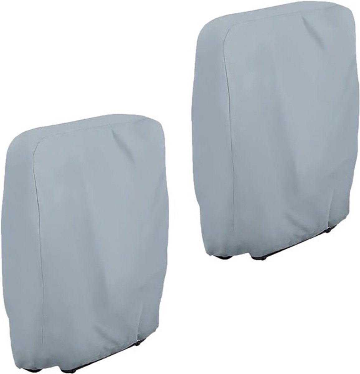 Set van 2 Waterdichte Tuinstoelhoezen, 82x93x22cm, Bescherming voor Buitenmeubilair, Grijs, Ideaal voor Tuin en Terras