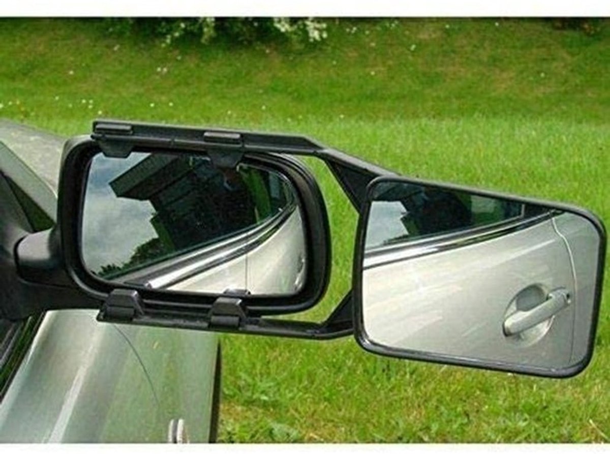 Trekspiegels Verstelbaar - Clip-On Beugel - Meervoudige Hoeken - Universeel voor Trailer - Veilig Transport - Voor Caravan/Vrachtwagen - Aanhangwagen Spiegels