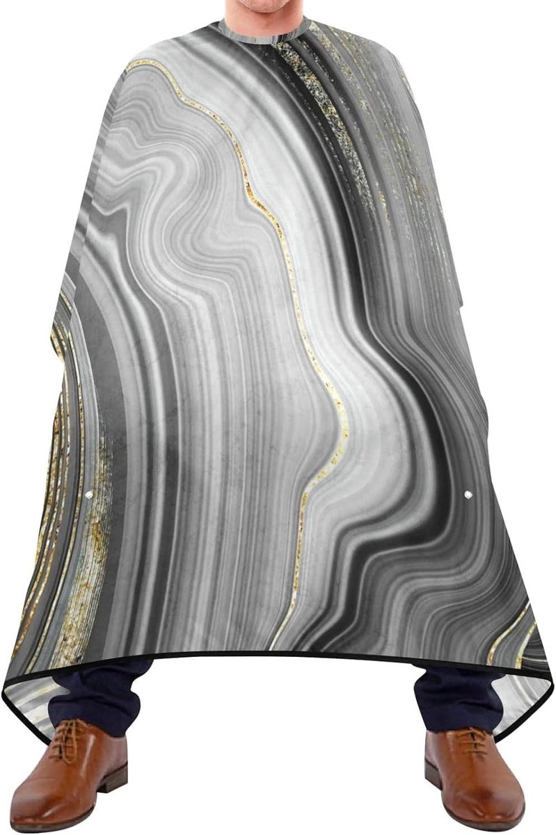 Kappers Cape - Haarknip Cape - Thuis Kapsels Stylen - Marmeren Agaat Print - 168 x 140 cm