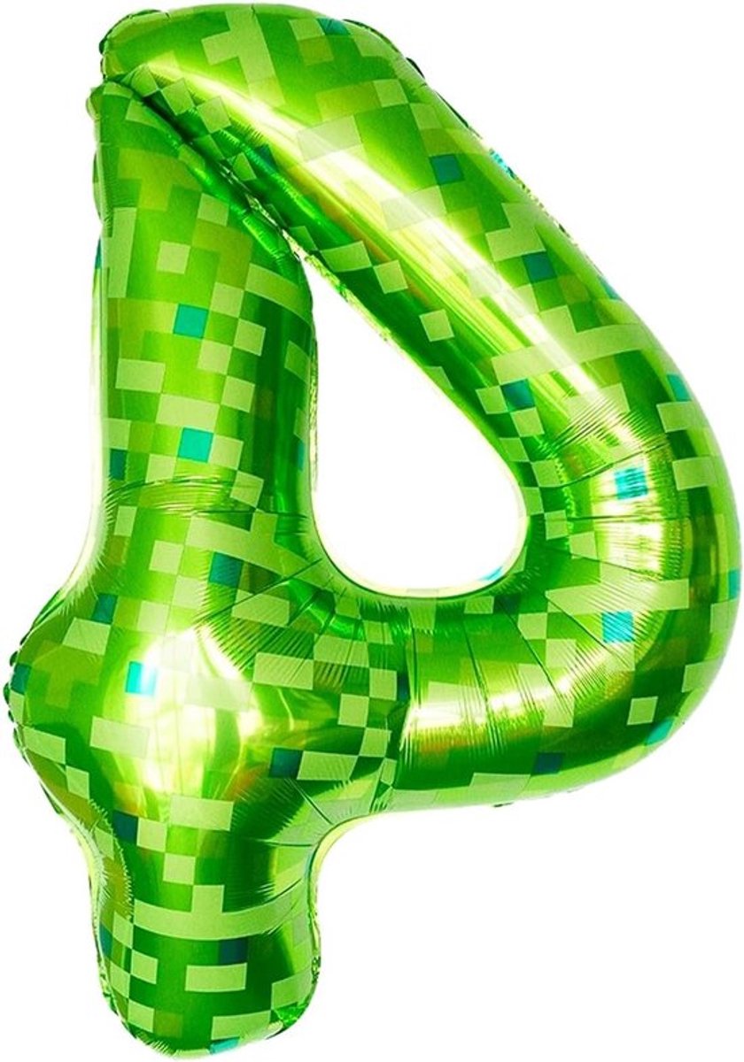 Verjaardagsballon met cijfer 4 voor een 4de verjaardag, feestdecoratie en opblaasbare versiering