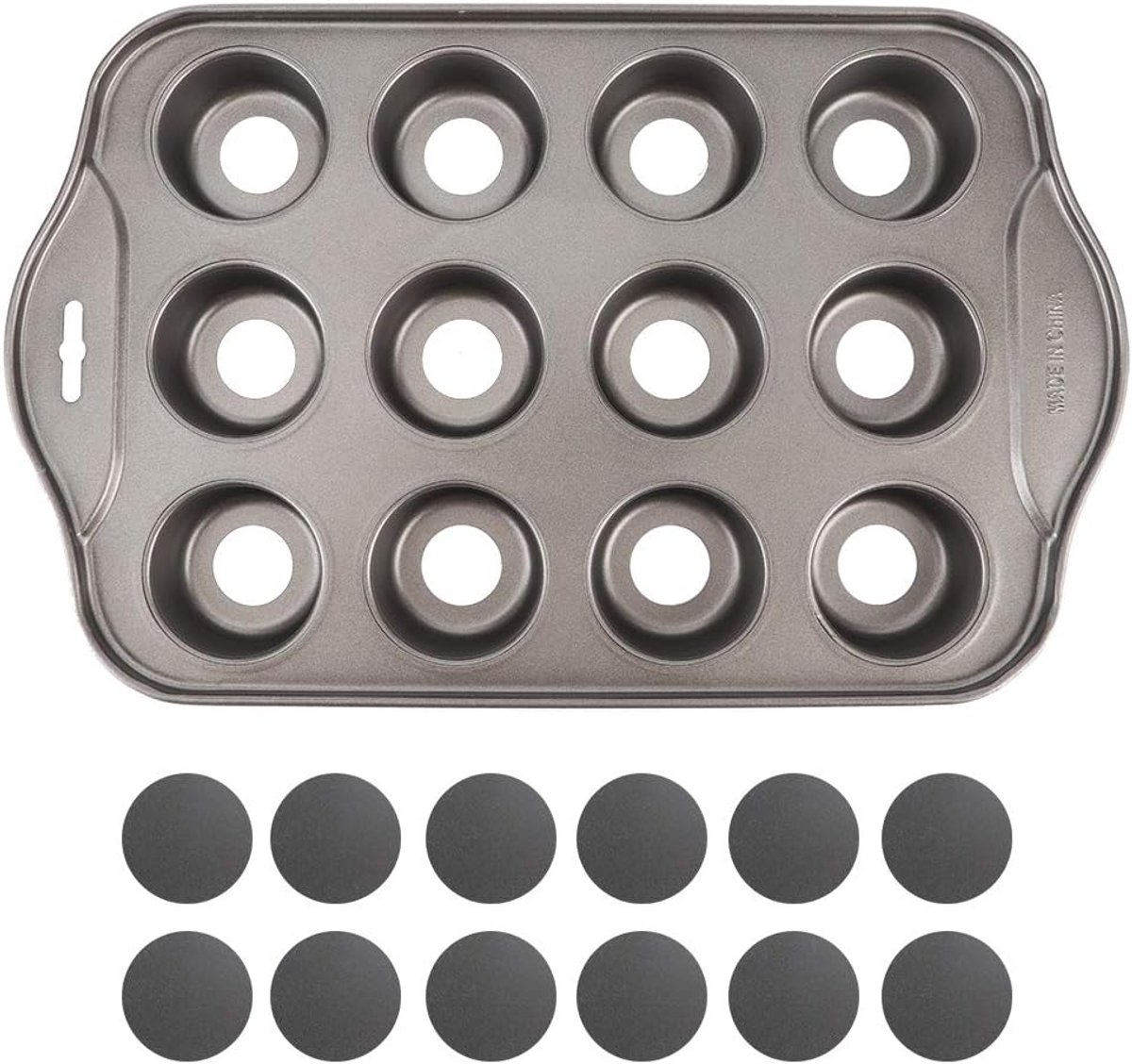 SnelShoppen - Mini Ronde Cakevorm voor Cheesecake van Koolstofstaal met Verwijderbare Bodem - Nonstick Oven Bakvorm Set voor Muffins, Cupcakes en Mini