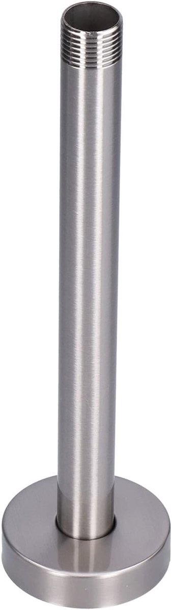 SnelShoppen - Plafond Bevestigde Douchearm, NPT 20MM 20cm RVS Rechte Rond Douchearm met Flens voor Vaste Regen Douchekop (Geborsteld)