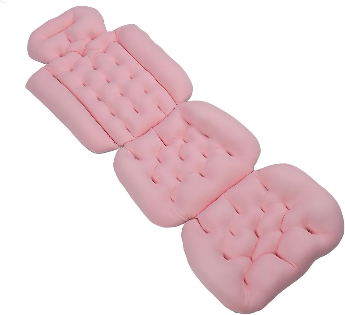 SnelShoppen - Badkussen voor het Hele Lichaam, Badmat met Kussen, Ergonomisch, Sterke Zuignappen, Antislip, Afneembaar, Wasbaar (ROZE)