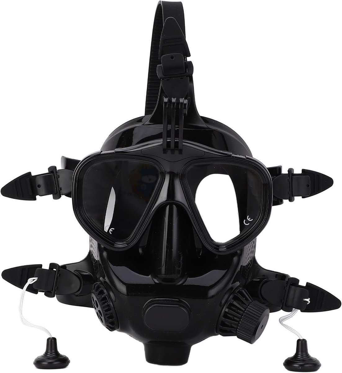 SnelShoppen - Full Face Duikbril, Anti Fog, Lekvrij, 180° Panoramisch Uitzicht, Siliconen Duikmasker met Camerahouder, Duiken en Snorkelen