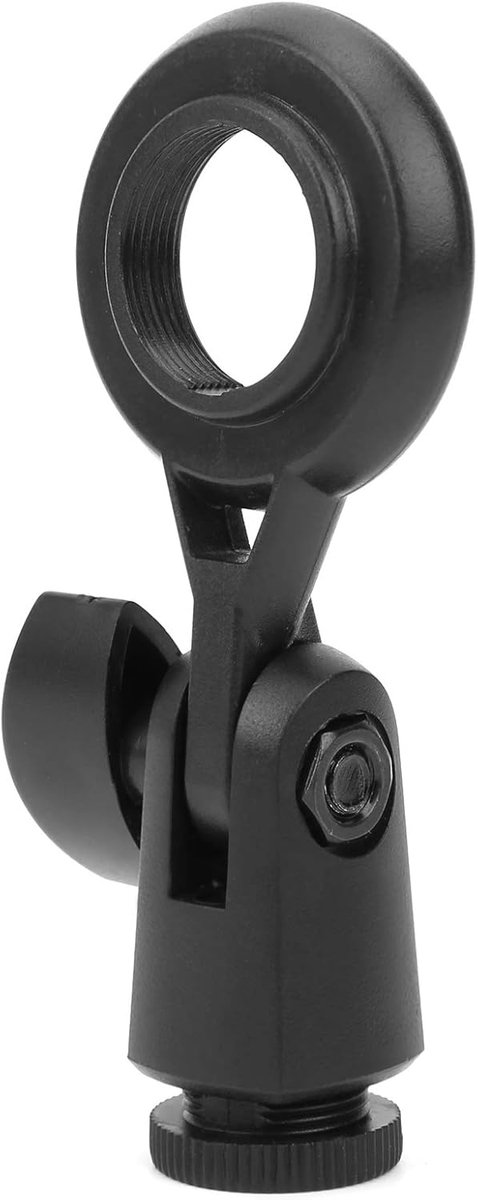 SnelShoppen - Microfoonhouder Zwart Plastic Draagbare Microfoonhouder Anti-Vibratie Mount Adapter Jack Makkelijk Te Installeren Verwijderbaar Voor Opn