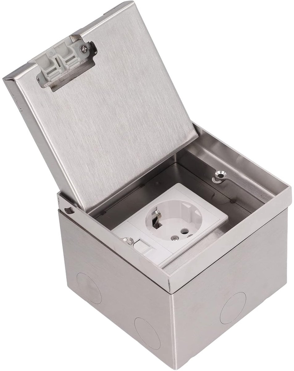 SnelShoppen - Concealed Flush-Mounted Socket - Waterdichte Inbouwstopcontact - RVS - Voor Binnen en Buiten - Ruimtebesparend - 250V