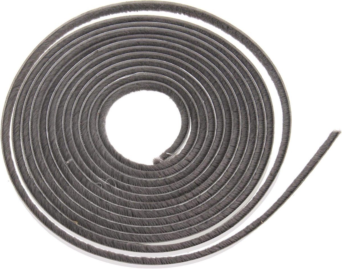 SnelShoppen - 5M Deur Raam Tochtstrip Borstel Pole Stormguard Seal Weerstrip - 6x6mm, 55m, Voorkom Koude, Geen Lijm of Schroeven Nodig