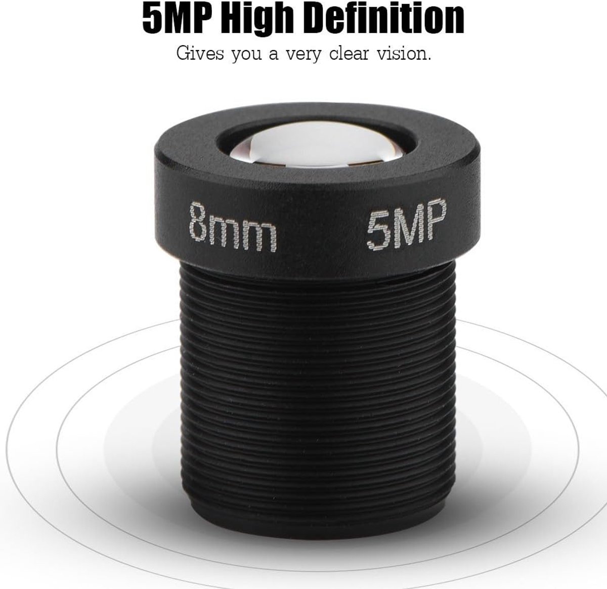 Richer-R 8mm CCTV lens, 1/2.5 inch mount HD 5MP IP camera cctv - ShopVlot