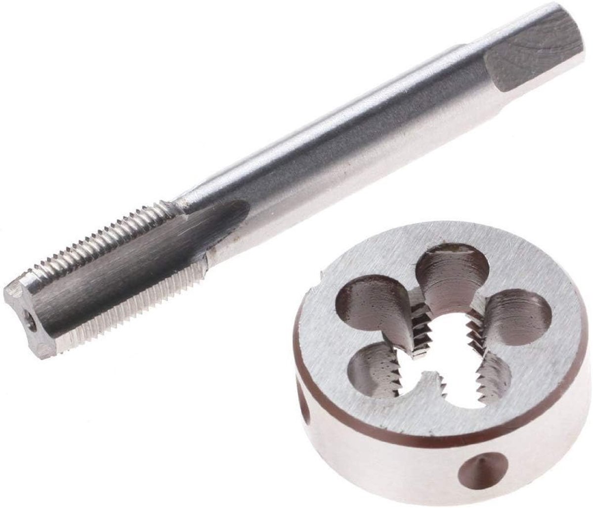 SnelShoppen - Tap en Draadset 14mm M14X1 Links - Tap en Die Set 14X1 voor Precisiewerk - 38mm Buitendiameter - Voor Metaalbewerking en Klussen