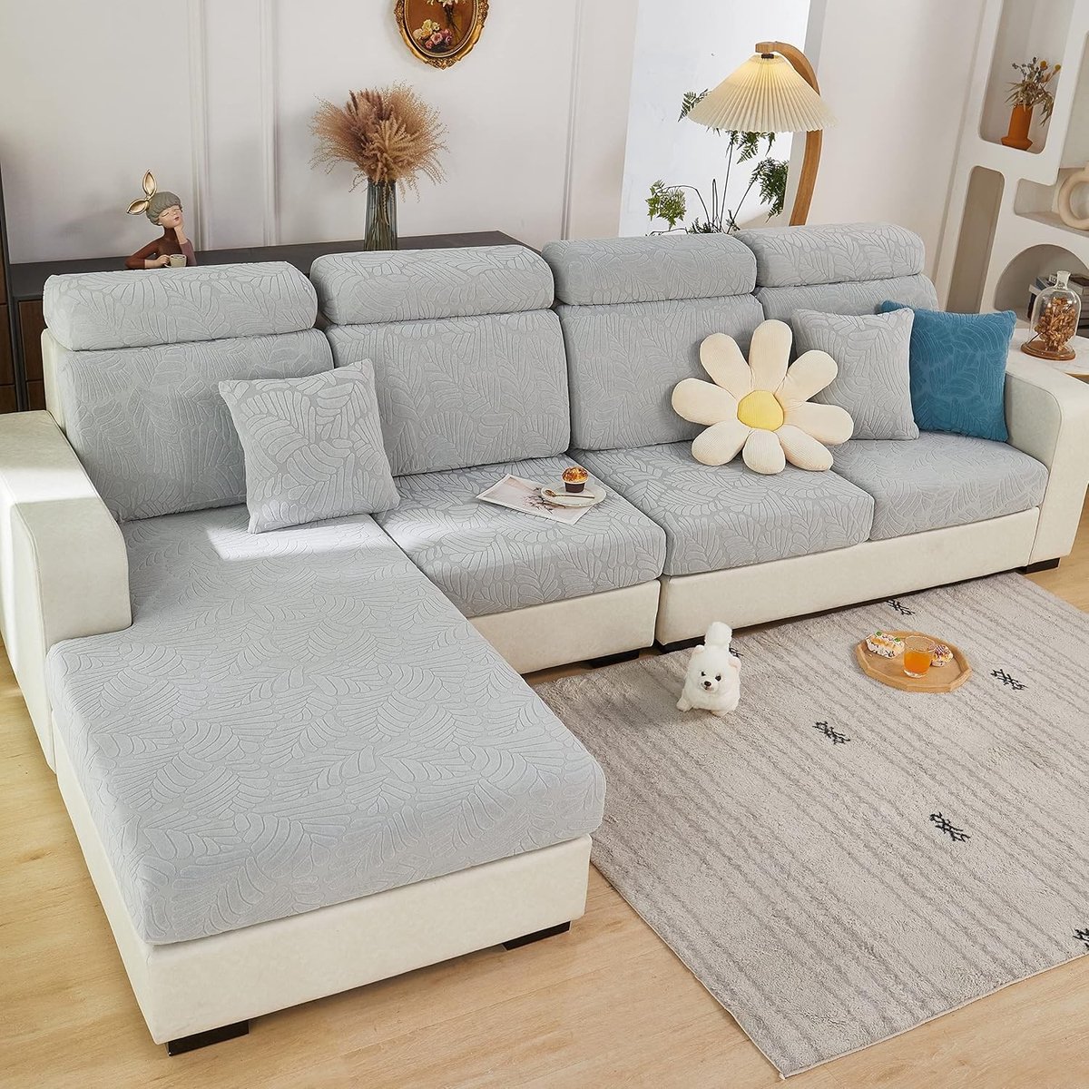 Stretchbare Sofa Cover - Universele Elastische en Antislip Hoes voor L-vormige Bank en Meubelhoes, Bescherming voor Bankkussens