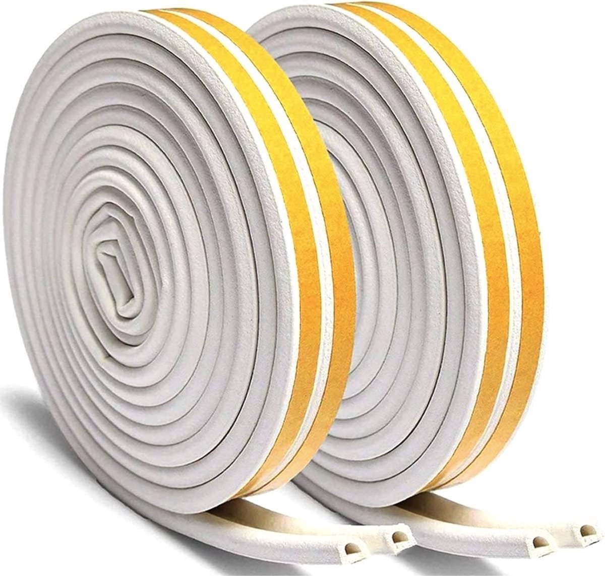SnelShoppen - Weatherstrip - Dichtingsband - 12 Meter - Tochtband - Zelfklevend - Weerstrips Voor Deur, Raam, Brievenbus - Hoogwaardige Schuim