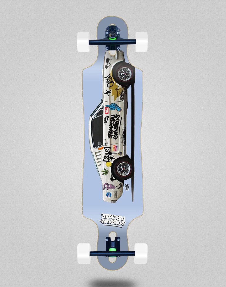 Skateboard Longboard Compleet Board Cruisen Stijlvol Drop Through Deck 40×9 Inch Niet Gespecificeerd