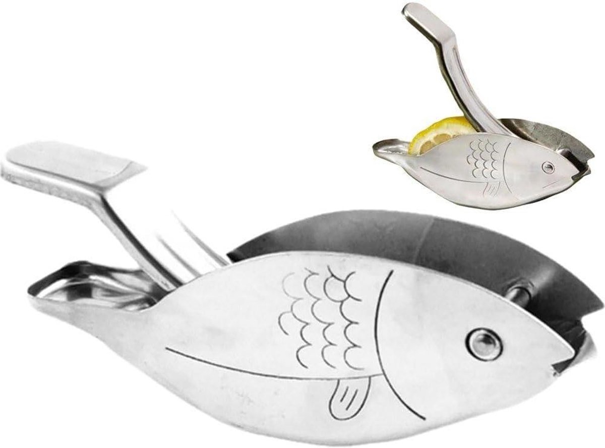 Roestvrijstalen Citroenpers - Handige Keukenpers - Citrus Sappen Maken - Uniek Visontwerp - 125 cm - Zilver