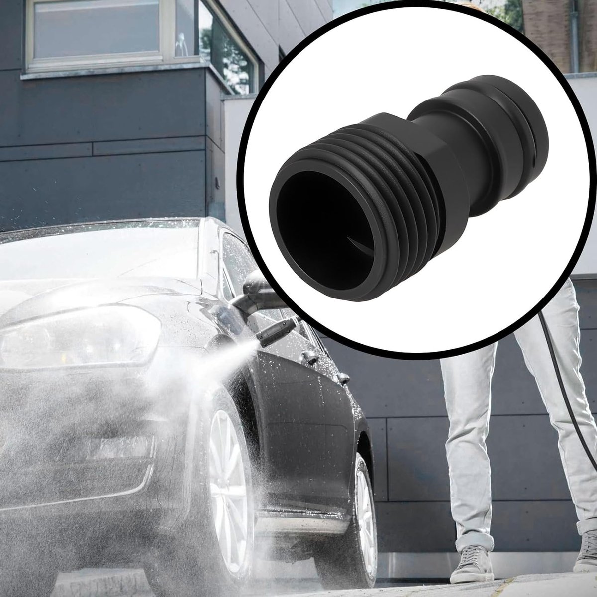 SnelShoppen - 8X BSPP 1/2" Kraanadapter 4-Punts Externe Draad Slangconnector voor Waterleidingen, Tuinslangen, Auto-Was Waterpistolen