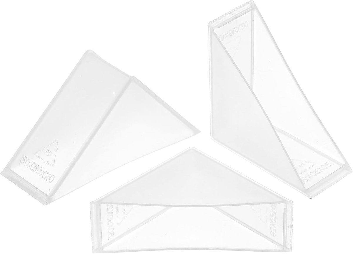 SnelShoppen - Pack van 20 Plastic Hoekbeschermers 20 x 70 mm, Rechthoekig, Hoekbeschermers voor Glas, Spiegels, Tegels, Wit, Veiligheid voor Kinderen