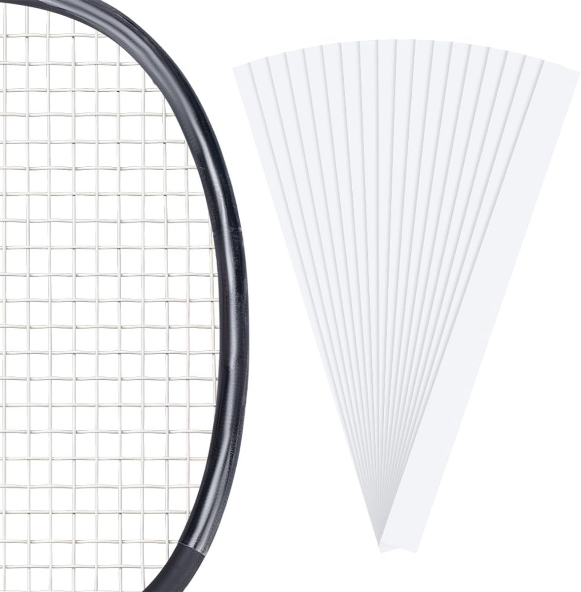 SnelShoppen - 50 stuks Tennis Racket Hoofd Bescherm Tape, Anti-Kras Frame Bescherming voor Badminton Tennis Pickleball, Outdoor Sport Accessoires