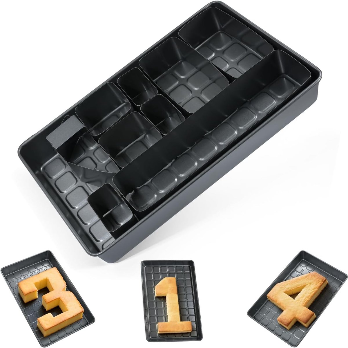 Set Bakvormen met Antiaanbaklaag - Aluminium - Verstelbaar - Voor Cijfers en Letters - Voor Bruiloften en Verjaardagen