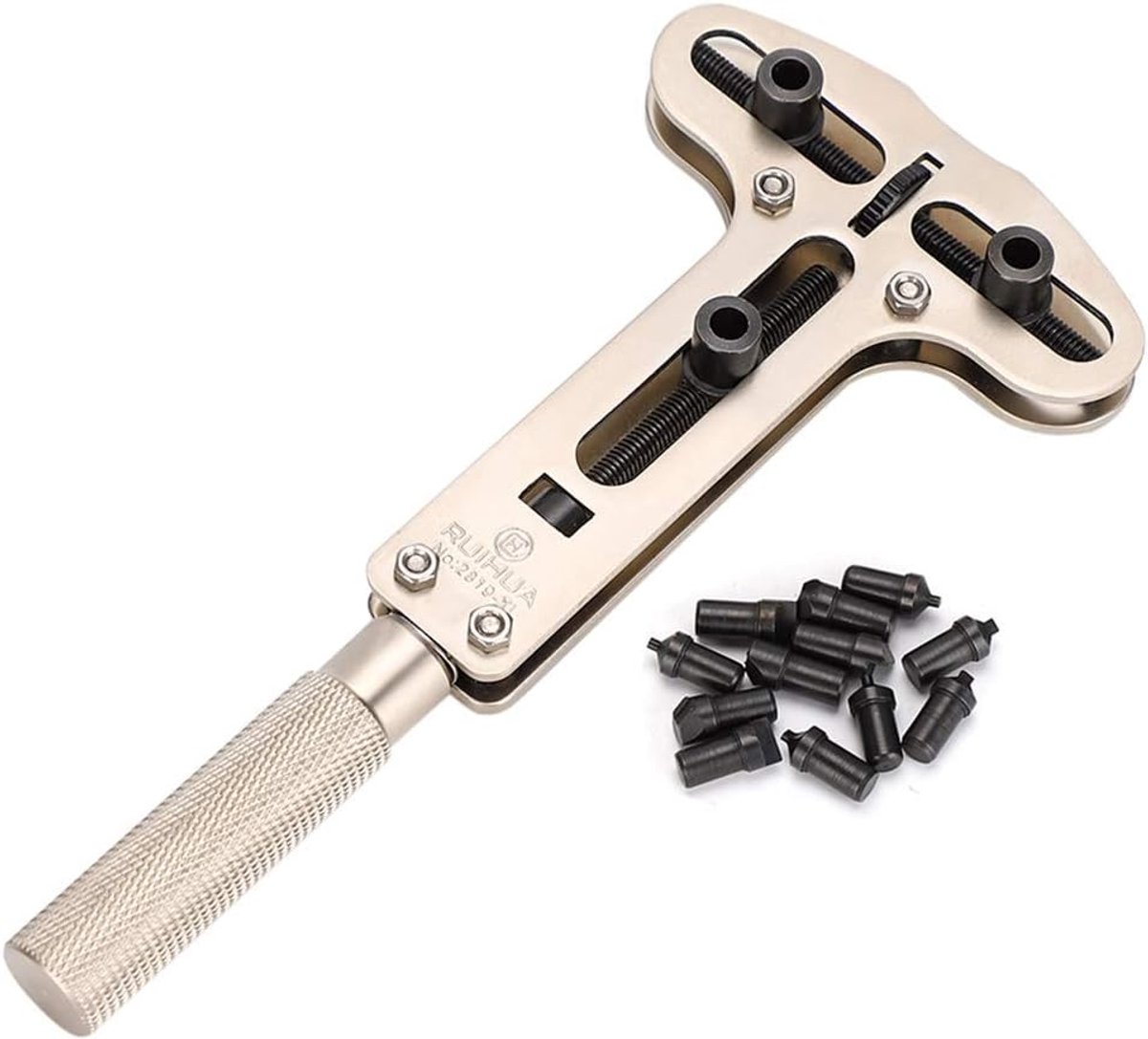 SnelShoppen - Professionele horloge reparatieset met veerbalk gereedschap, verstelbare horloge opener accessoires, 4 verschillende stijltypes, inclusi