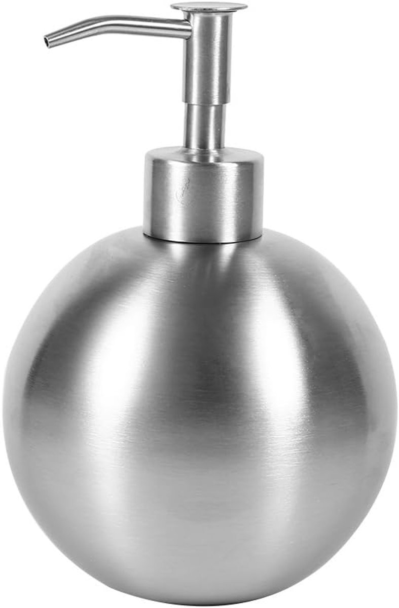 SnelShoppen - RVS Liquid Soap Dispenser voor Badkamer en Keuken - Luxe Handzeep Dispenser - Modern Ontwerp - 500ml - Chroom Kleur - Ideaal voor Thuis