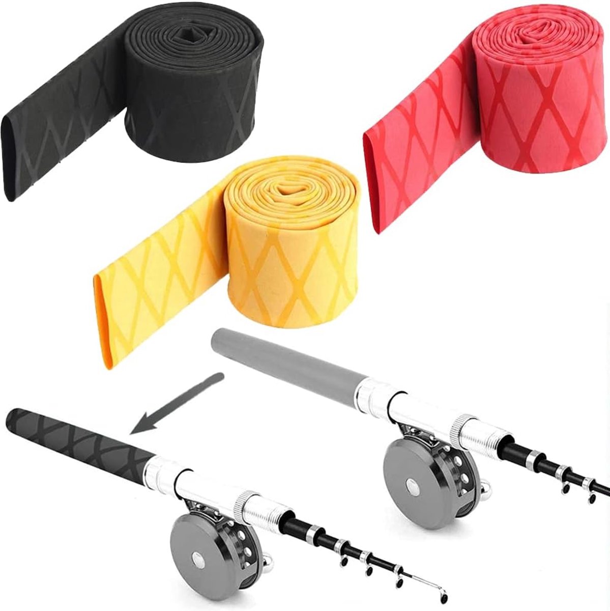 Heat Shrink Tubing 2:1 Textured Non-Slip Hose for Fishing Equipment Sports Equipment Electric Motorcycle Vehicle Boat - ShopVlot