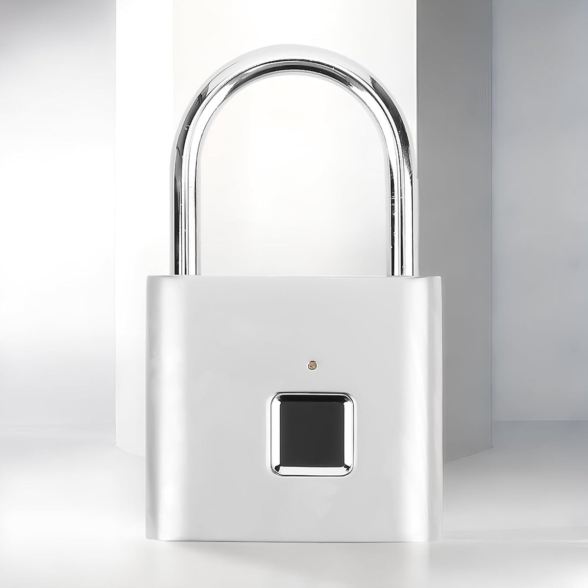 SnelShoppen - Slimme Vingerafdruk Hangslot, USB Oplaadbaar Beveiligingsslot met LED, Laag Batterij Alarm en Snelle Oplaadfunctie, Sleutelloos Hangslot