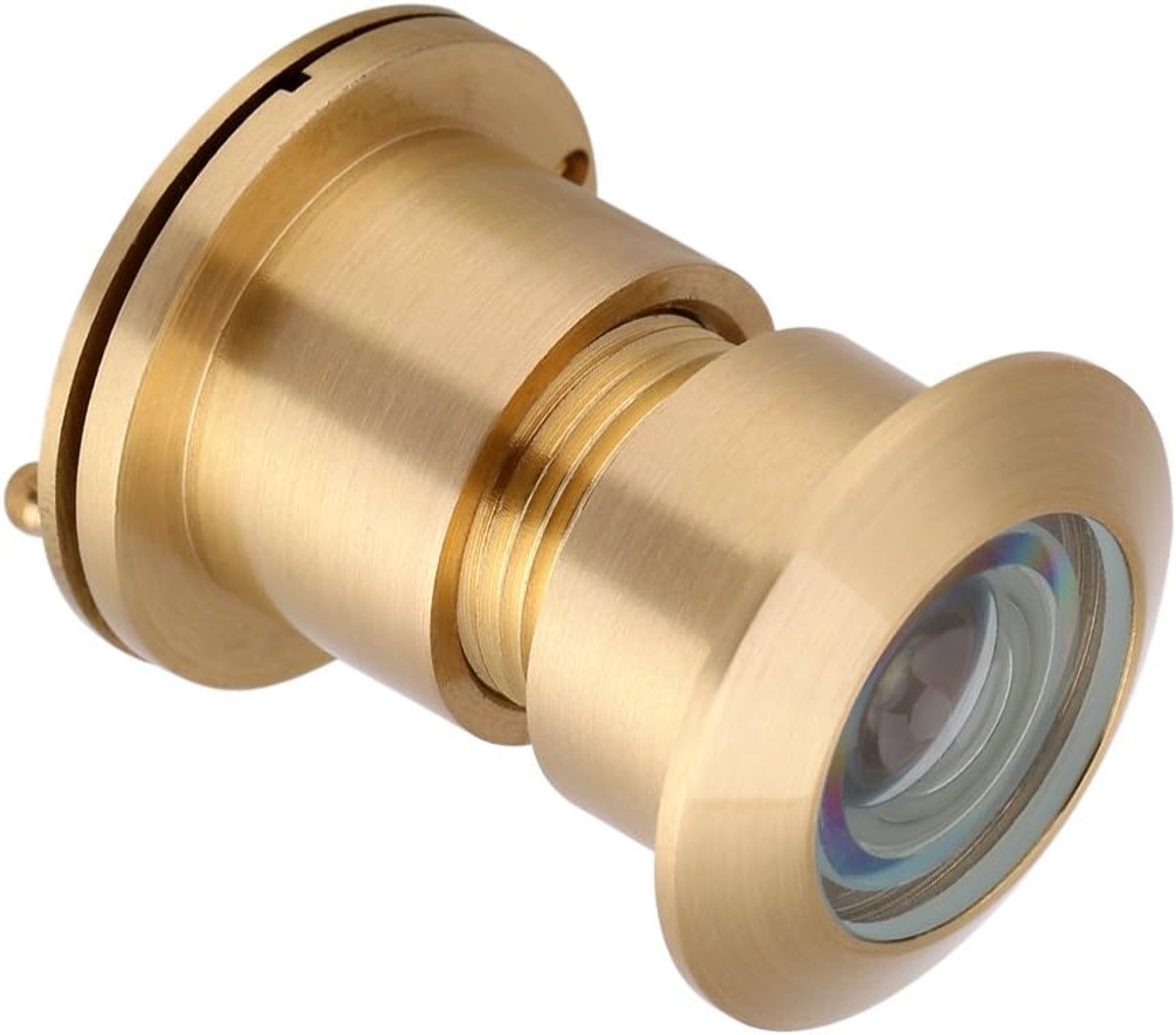 SnelShoppen - 28mm Deurspion Kijkgat met Brede Kijkhoek, Veiligheidsafdekking, Zinklegering en Harslenzen, Antidiefstal Deuraccessoires (Goud)