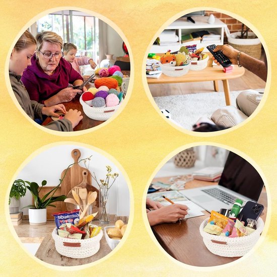 Beginner Haakset met 3 Maten - Rond Haakpatroon en Wol voor het Maken van Mandjes en Leren Haken — afbeelding 3