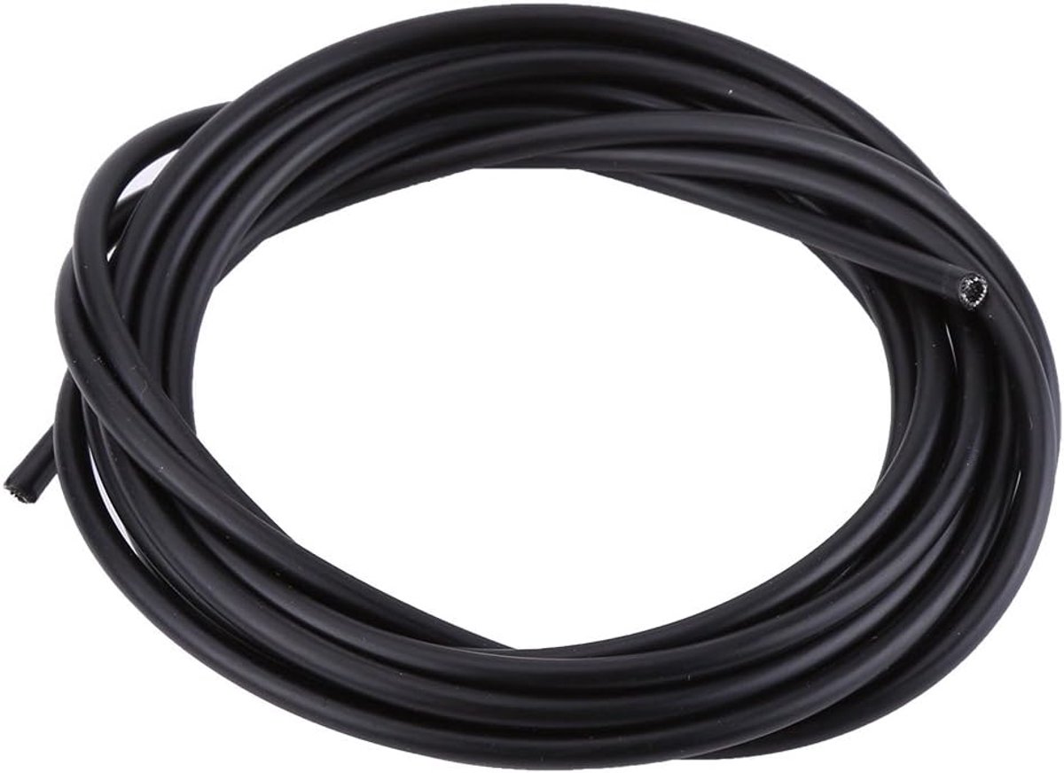 SnelShoppen - Fietsremkabel 4mm Vervangingsset voor Race en MTB - 3 Meter Stalen Versnellingskabel met PVC Binnenbuis
