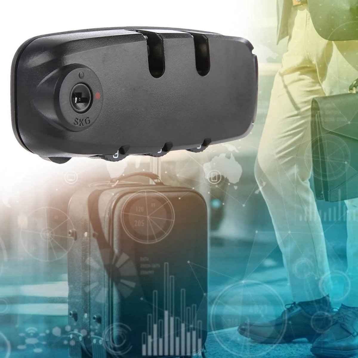 Safety lock for suitcase, combination with fixed code for luggage code, safety tool travel bag lock code lock code - ShopVlot
