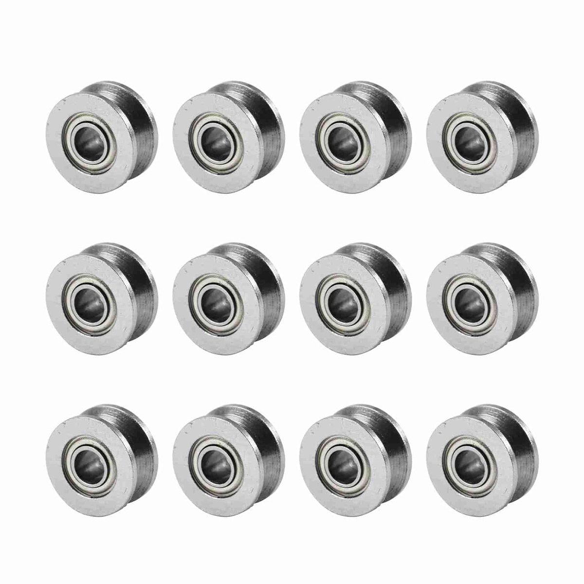 SnelShoppen - V624ZZ V Groove Kogellager Pouli 10 Stuks voor Rail Lineaire Beweging Systeem 4 * 13 * 6mm, Hoogwaardige Carbon Staal, Dubbel Beschermd