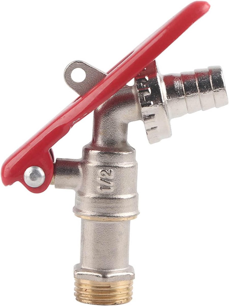 SnelShoppen - Lockable Buiten Kraan 1/2" Draad Tuin Kraan met Slot Waterbesparing Tuin Keuken Tap van Messing Corrosiebestendig