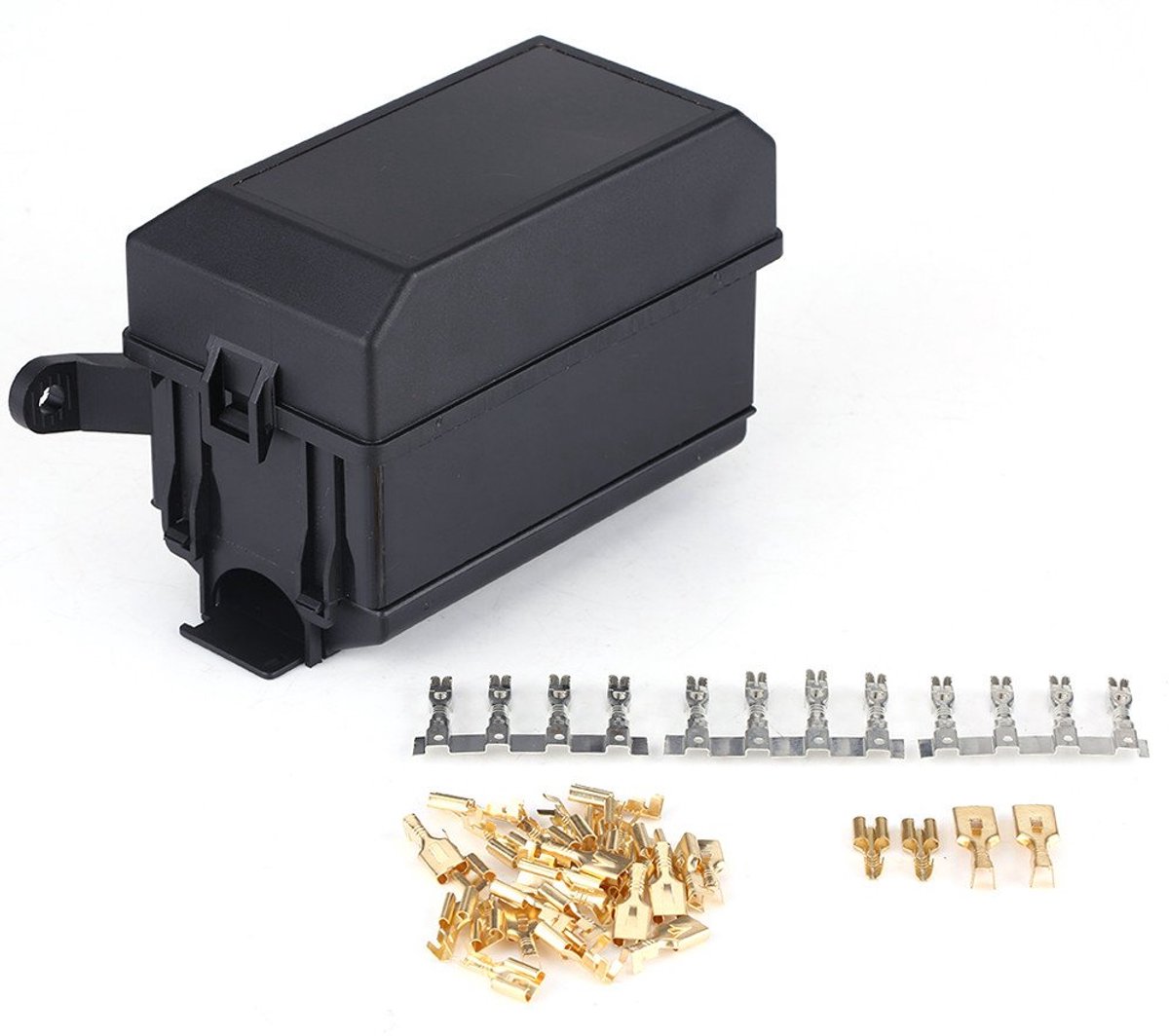 SnelShoppen - 6-Weg Relayhouder Fuse Relay Houder Box voor Auto SUV Off-Road Pickup, Inclusief 41 Pins, Eenvoudige Installatie, Professioneel Ontwerp,