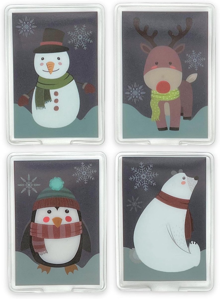 SnelShoppen - Handwarmers Set van 4, Herbruikbare Pocket Warmers, Vingerwarmers voor Koude Handen in de Winter, Cheeky Monsters voor Feestjes en Kerst