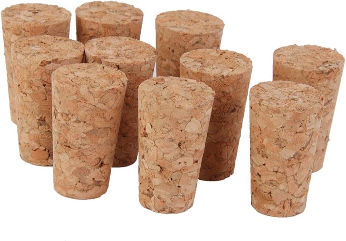 Pack of 10 Conical Cork Stoppers DIY Art Model BAU 22 x 17 x 35 mm - ShopVlot