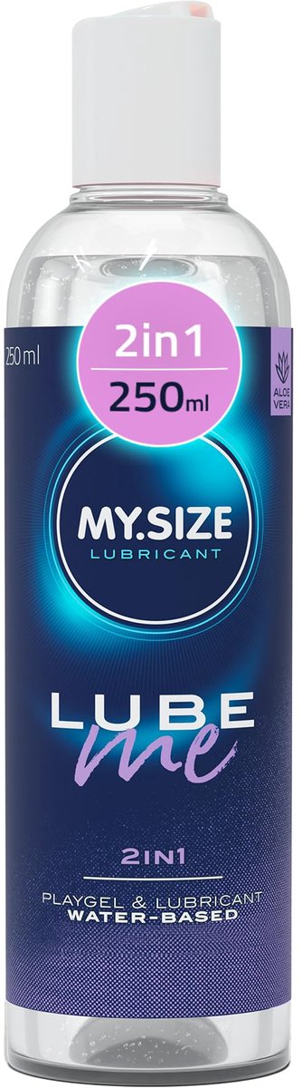 MY.SIZE Lube Me Premium 2in1 Glijmiddel 250 ml I reukloos I speelgel op waterbasis I glijgel geschikt voor toys & latex