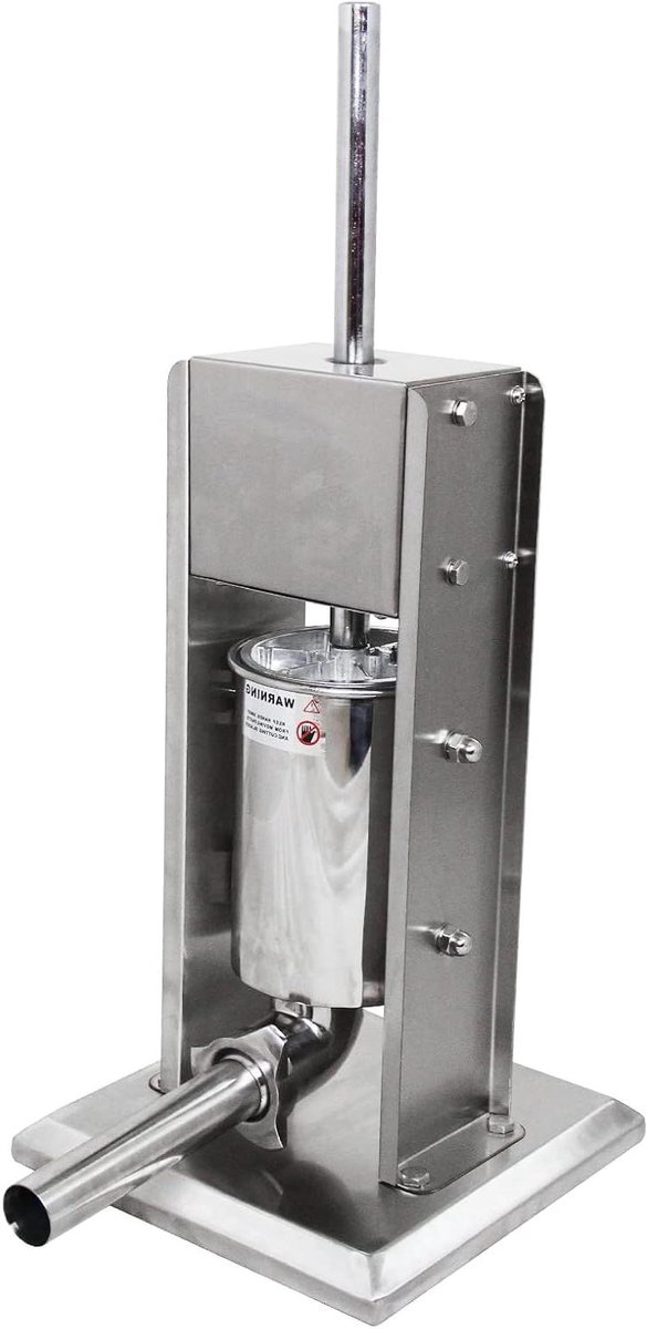Worstenvuller Machine - Keuken Vulapparaat - Zelf Worsten Maken - Roestvrij Staal - 3 Liter Capaciteit - Zilver